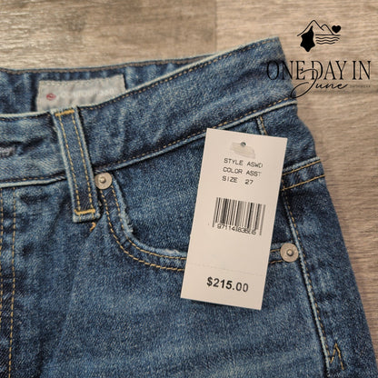 AG Adriano Goldschmied Alexxis High Rise Vintage Straight Jeans Blue NWT Size 4