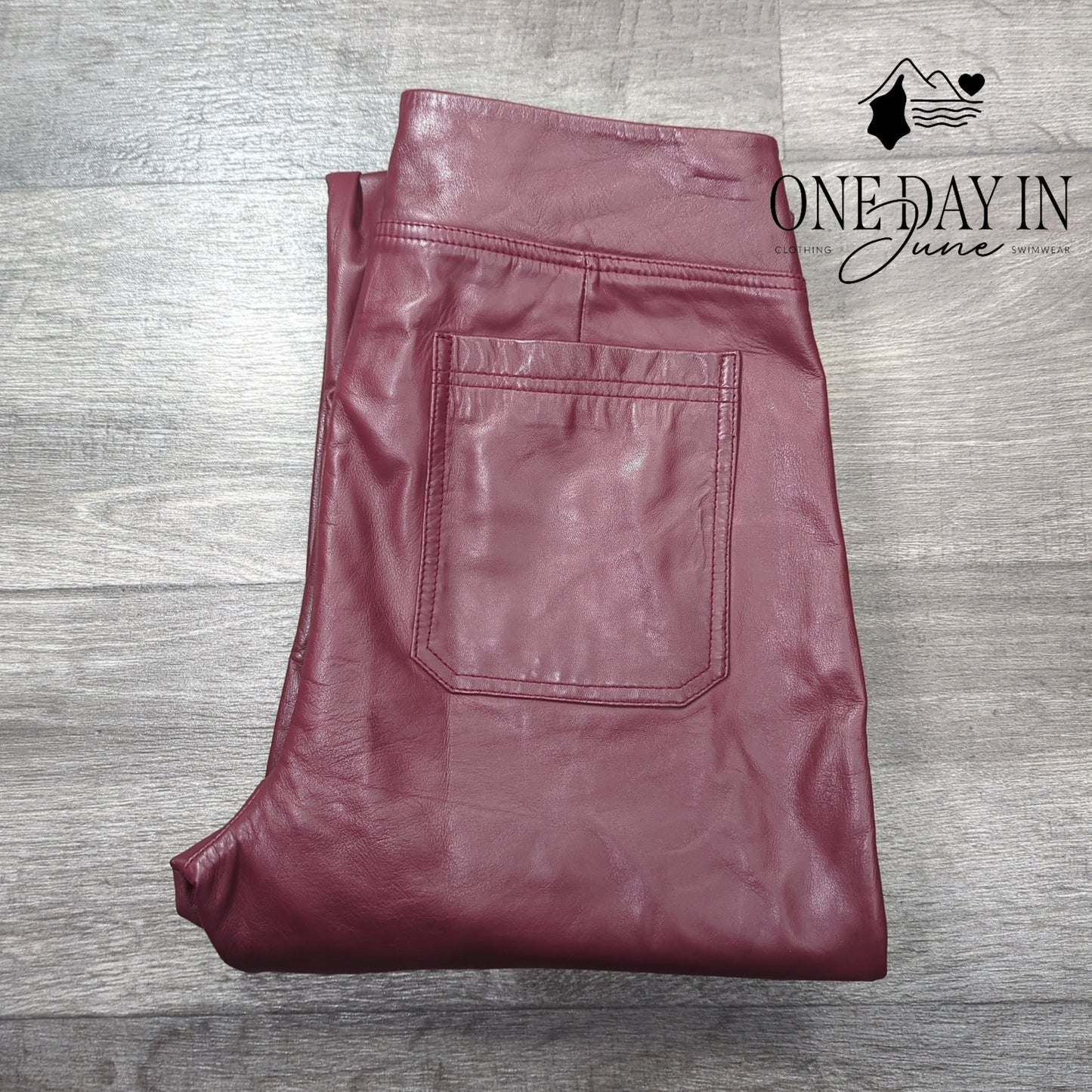 Bod & Christensen Stream Leather Bootcut Pants Size 8