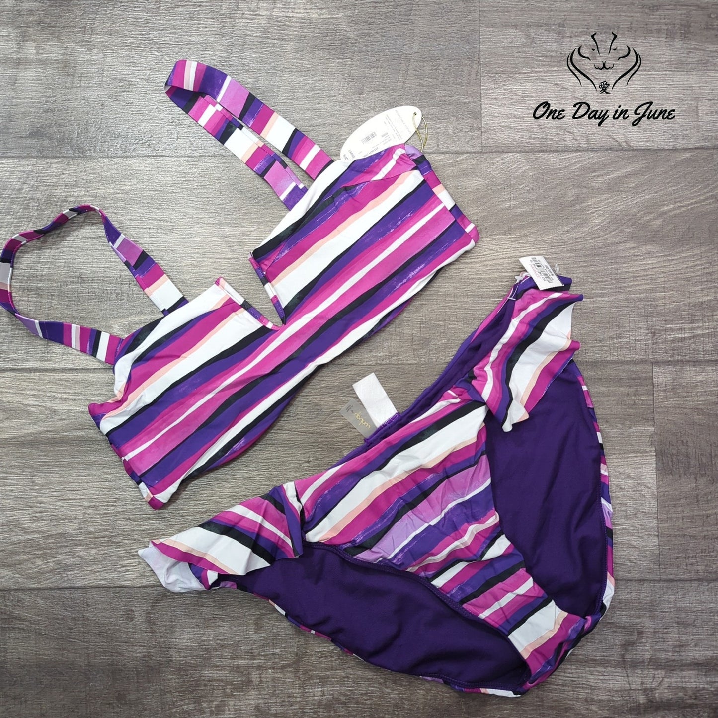 Mynah V Wire Padded Bikini Swimsuit Size L