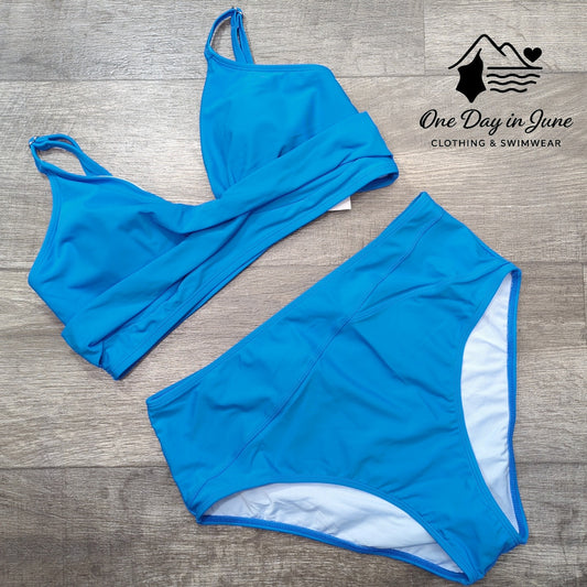 Cupshe Cross Front High Waist Bikini Swimsuit Size L