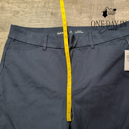 Old Navy High Rise Pixie Straight Pants Black Petite NWT Size 10P