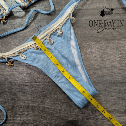 Verdusa Halter Triangle Tie Side Bikini Swimsuit Size L