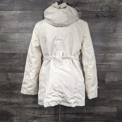 Beinia Valuker Winter Trench Coat with Detachable Fur Lined Hood Size L