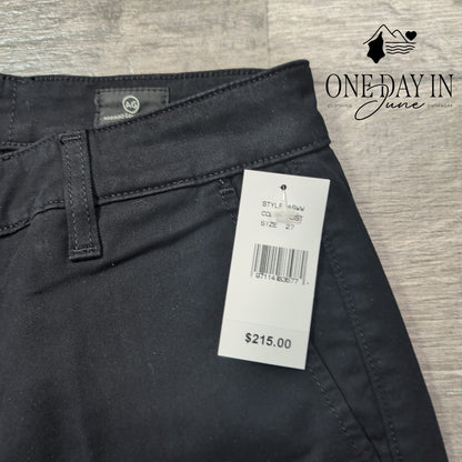 AG Adriano Goldschmied The Layla Cropped Flare Trouser Black NWT Size 4 (27)