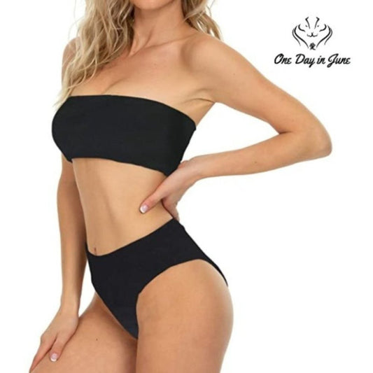 I2CRAZY Bandeau Two Piece High Cut Bikini Size M