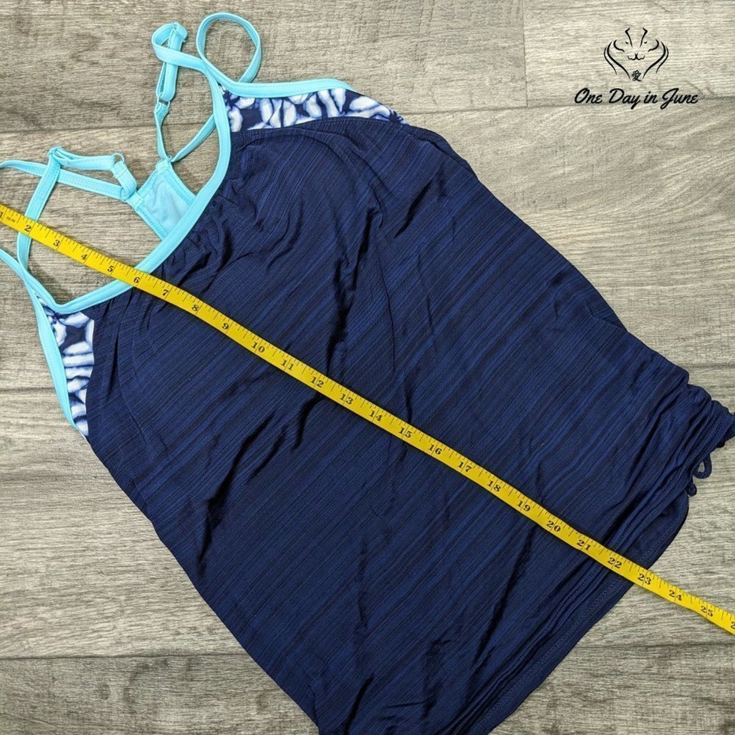 Yonique Double Up Tankini Top Size M