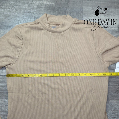 Truth Ribbed Long Sleeve Blouse Size M