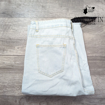 Realtakai Baggy Straight Leg Jeans Light Wash Blue Denim NWT Size 2XL