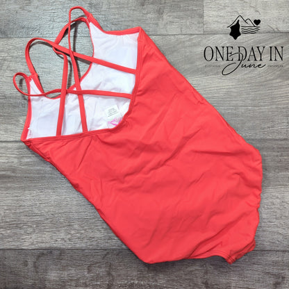 Kanu Surf Strappy Back One Piece Swimsuit Size 14