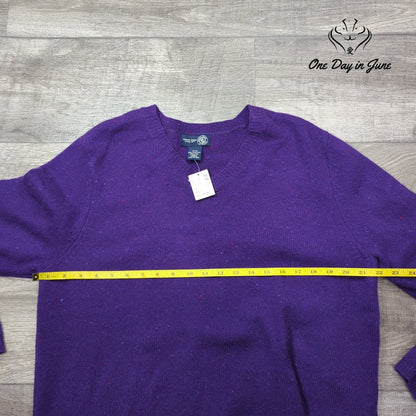 Venezia Jeans Lambswool Pull Over V Neck Sweater Size 14/16