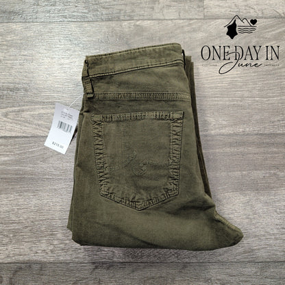 AG Adriano Goldschmied The Jodi Crop Olive High Rise Slim Flare NWT Size 4 (27)