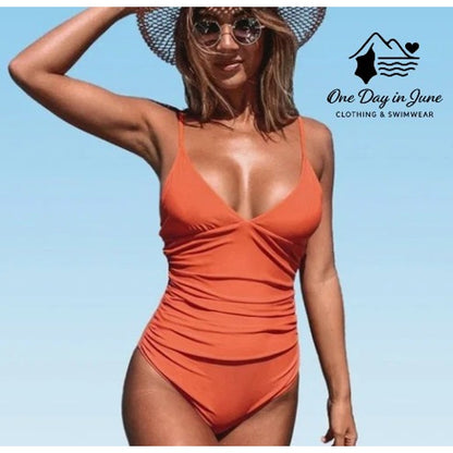 Cupshe V Neck On Piece Swimsuit Size L