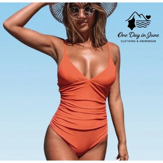Cupshe V Neck On Piece Swimsuit Size L