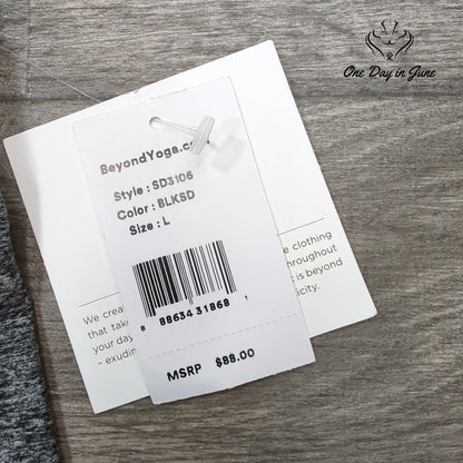 BeyondYoga Spacedye High Waisted Cropped Leggings Heather Gray NWT Size L