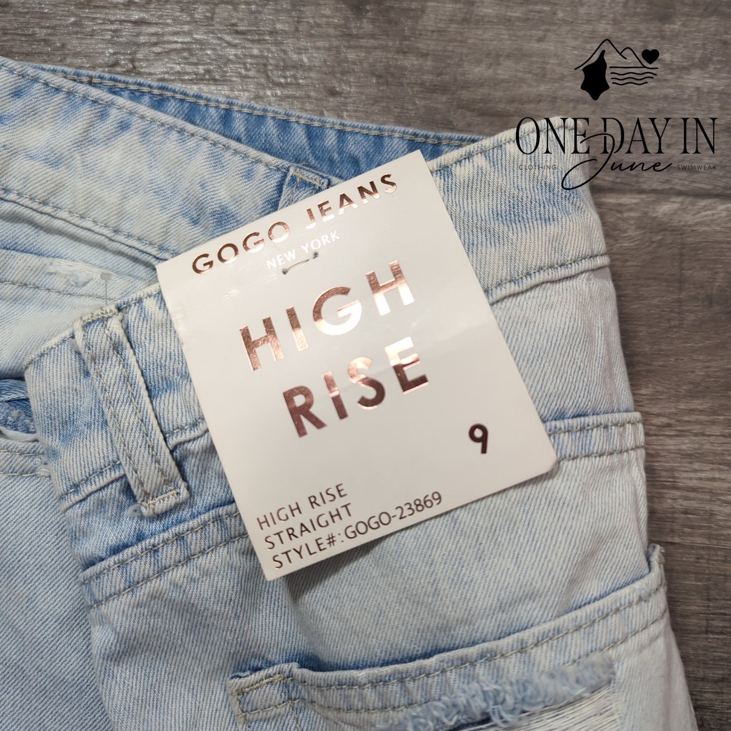 Gogo Jeans High Rise Straight Leg Jeans Size 9