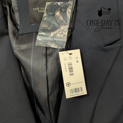 The Limited Collection 2 Button Blazer Navy Blue Tailored Career NWT Size 6