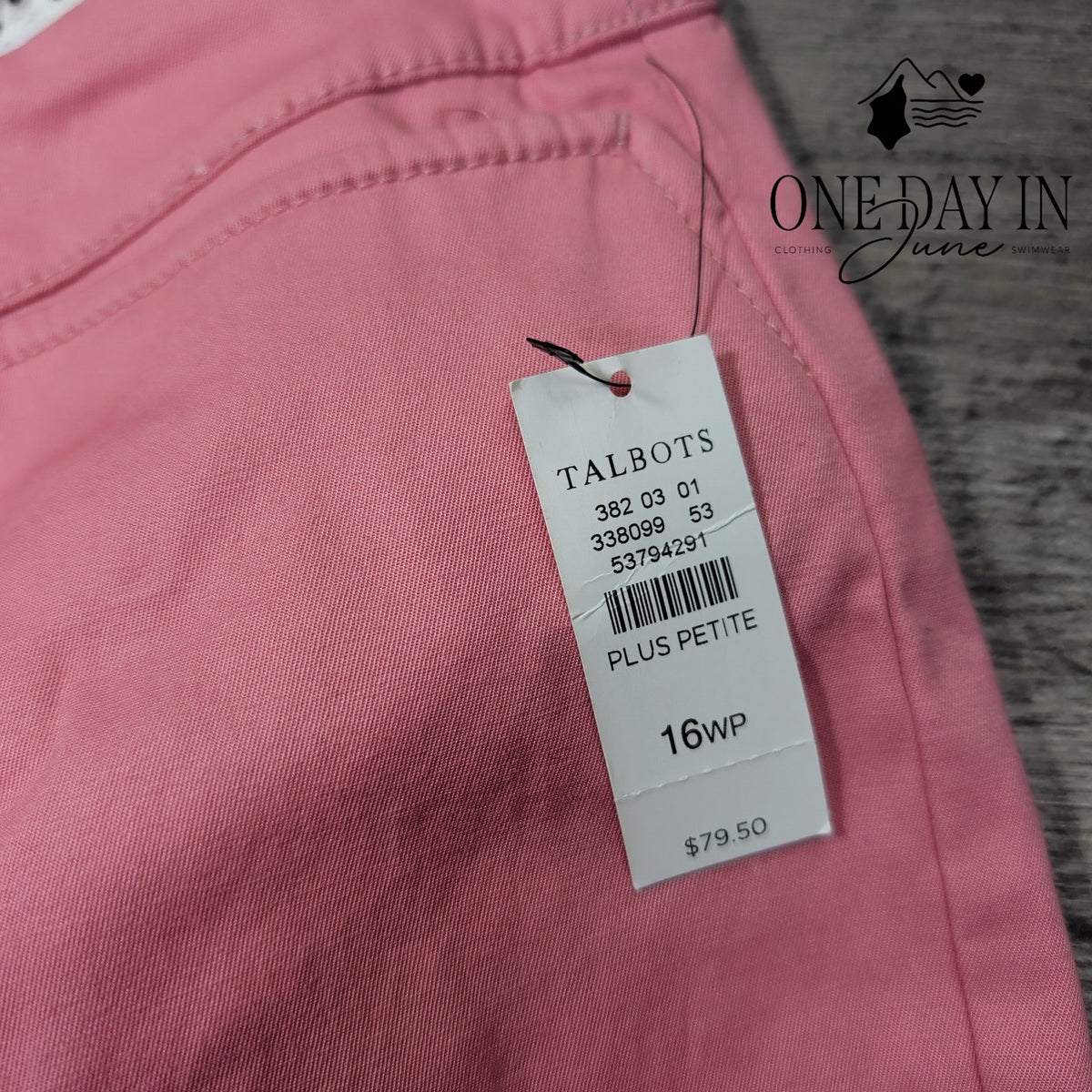 Talbots Perfect Crop Pants Pink Slim Leg Button Hem NWT Size 16WP
